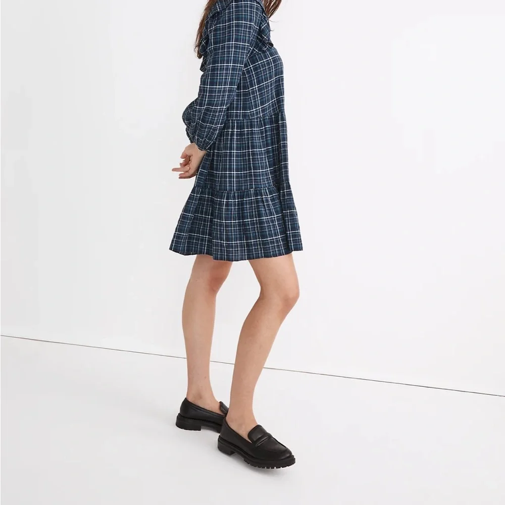 Madewell Gauze Ruffle-Trimmed Mini Dress - Picture 2 of 12